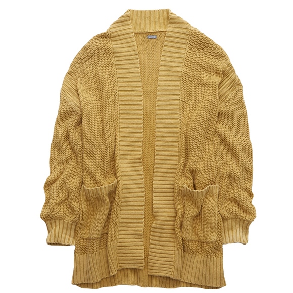aerie Sweaters - AERIE - Yellow/Gold Bonfire Oversized Cardigan
